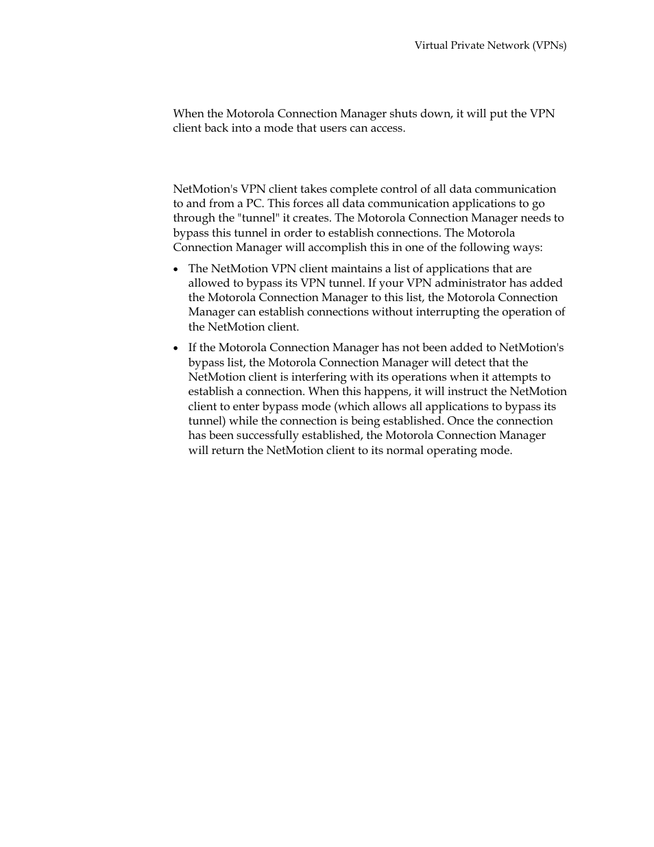 Using the netmotion vpn client | Motorola USBW 100 User Manual | Page 35 / 55
