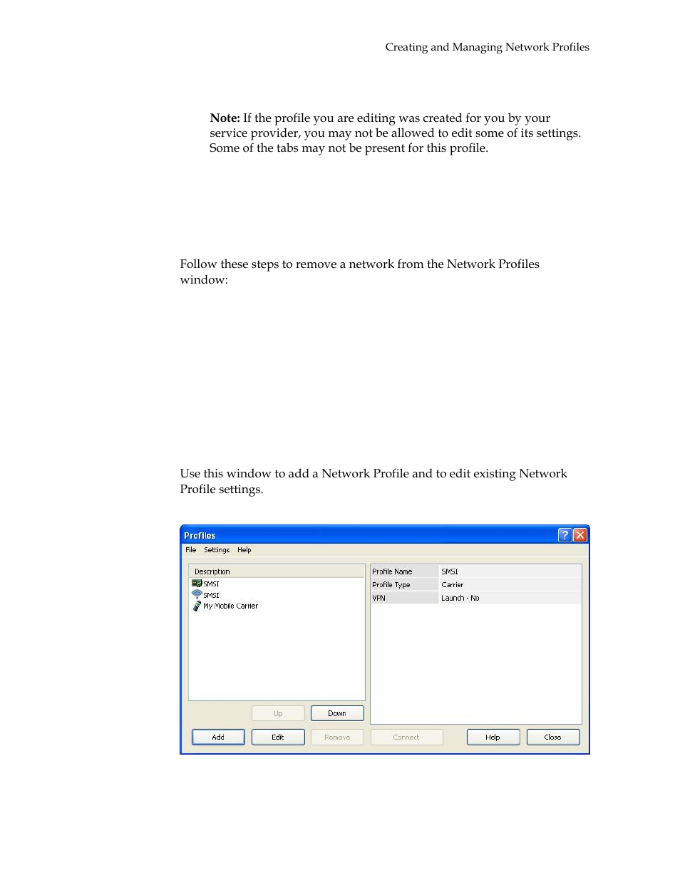 How to remove a network profile | Motorola USBW 100 User Manual | Page 39 / 55