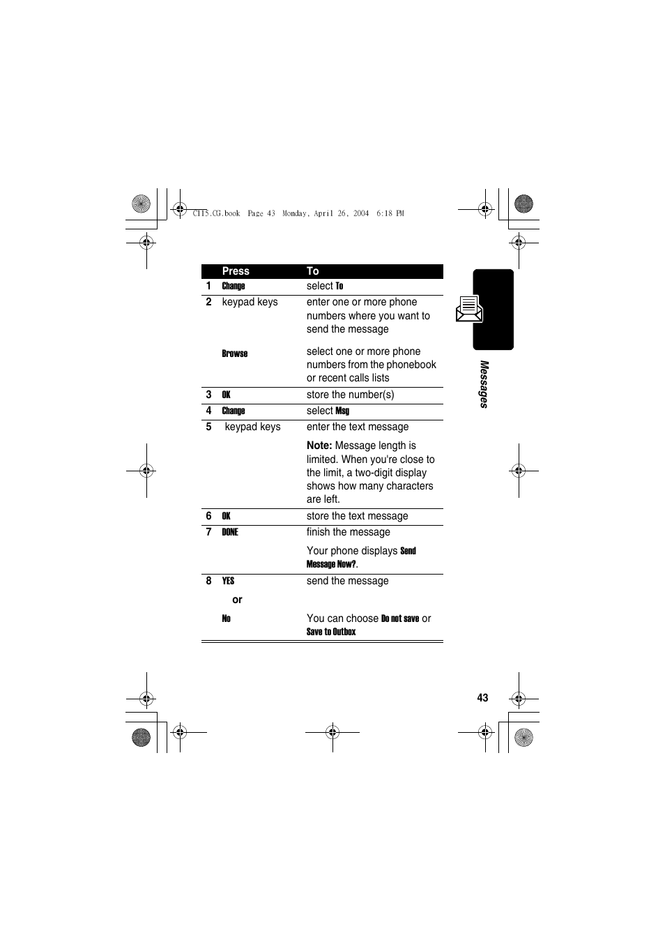 Motorola C115 User Manual | Page 44 / 82