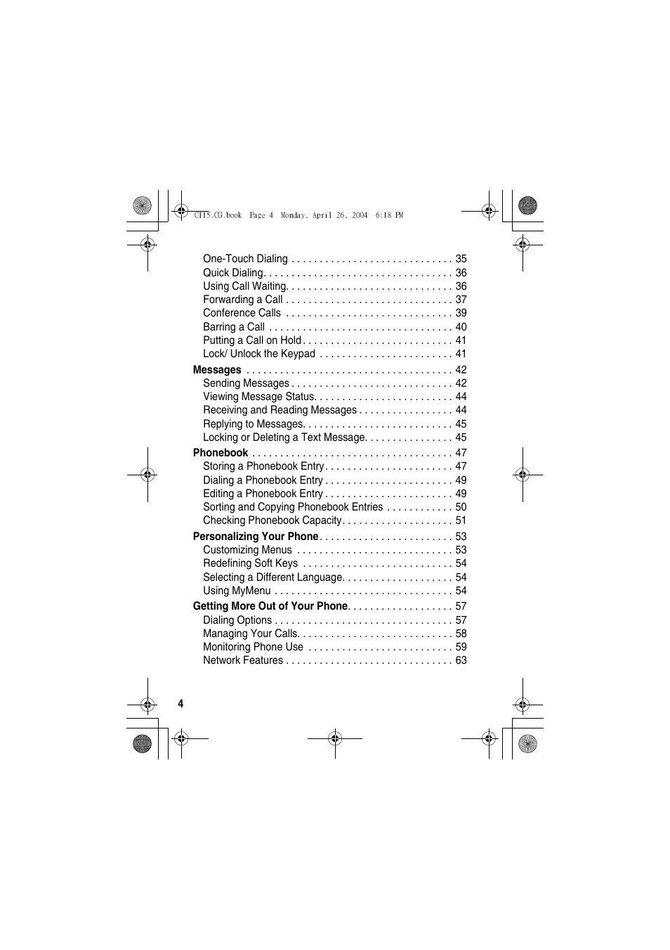 Motorola C115 User Manual | Page 5 / 82