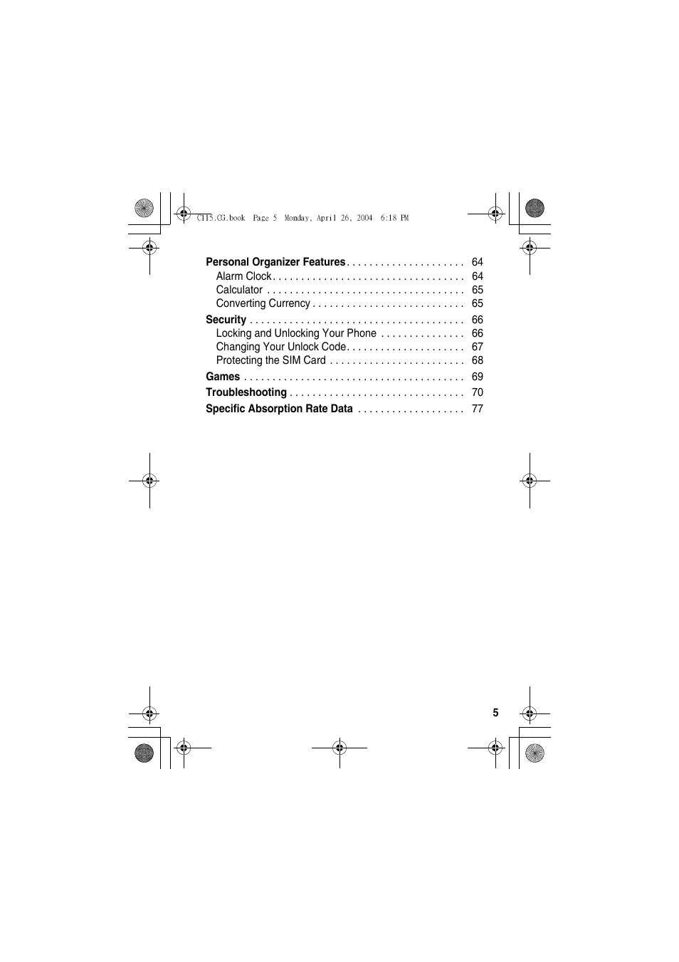 Motorola C115 User Manual | Page 6 / 82