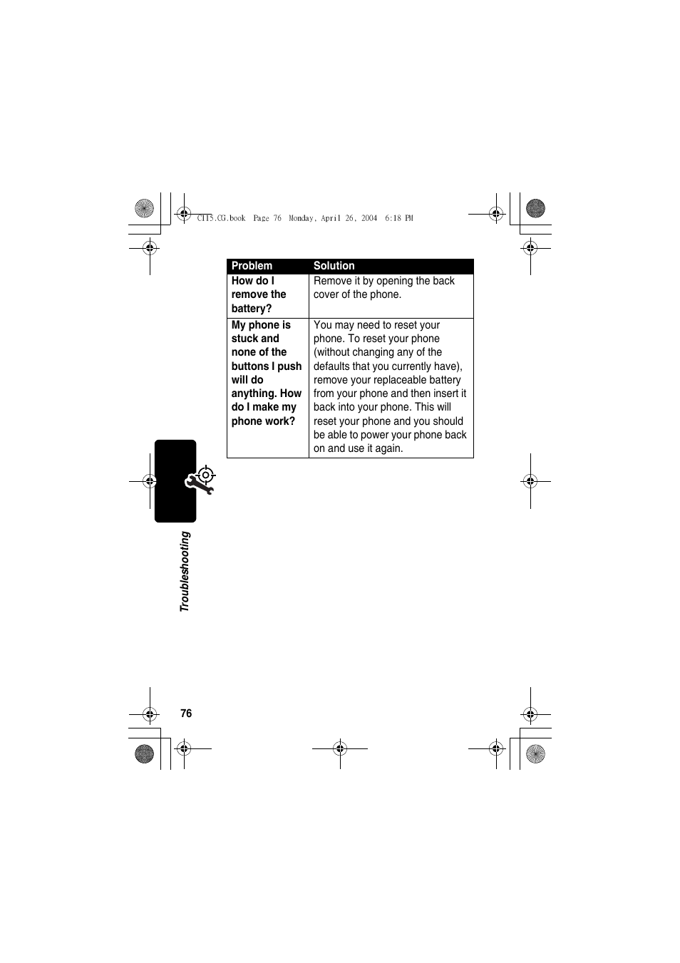 Motorola C115 User Manual | Page 77 / 82