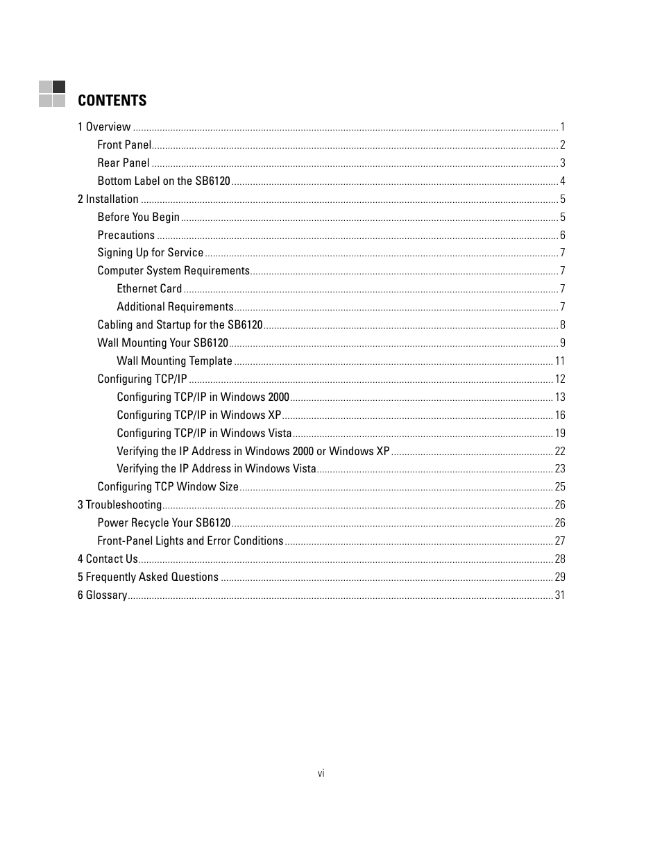 Motorola SURFboard SB6121 User Manual | Page 7 / 40