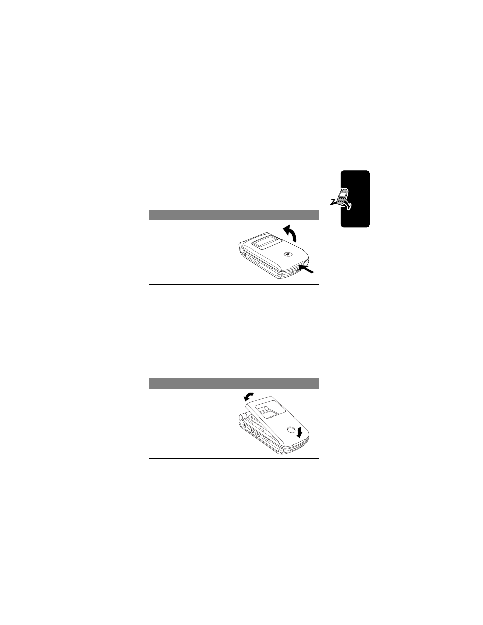 Remove a flip cover, Attach a flip cover | Motorola T720i User Manual | Page 21 / 112