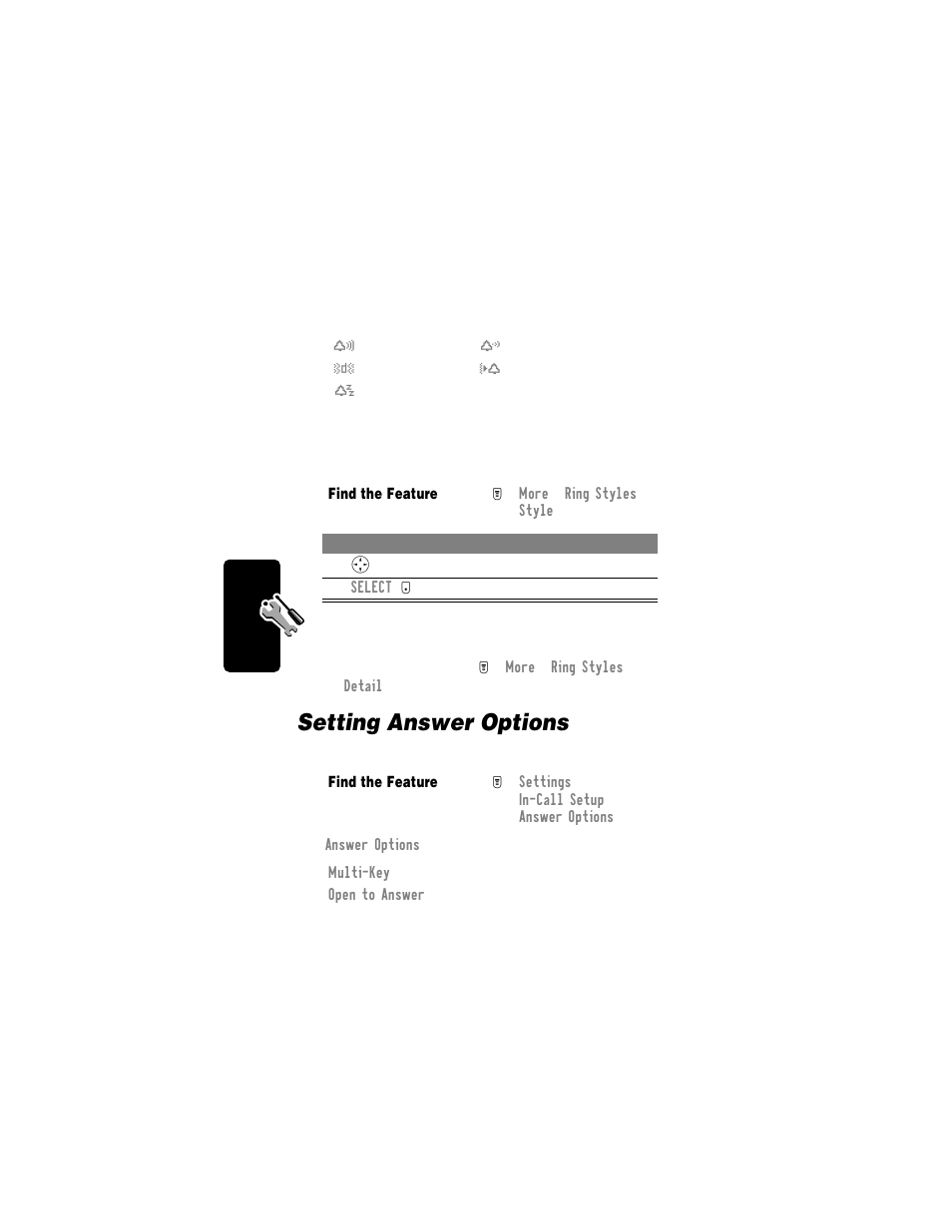Setting answer options | Motorola T720i User Manual | Page 48 / 112
