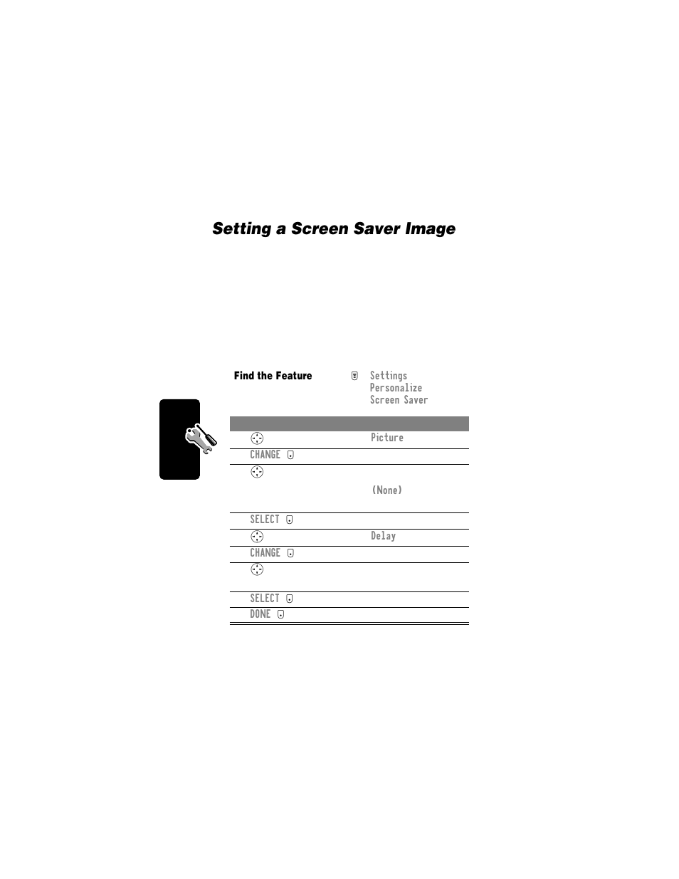 Setting a screen saver image | Motorola T720i User Manual | Page 50 / 112