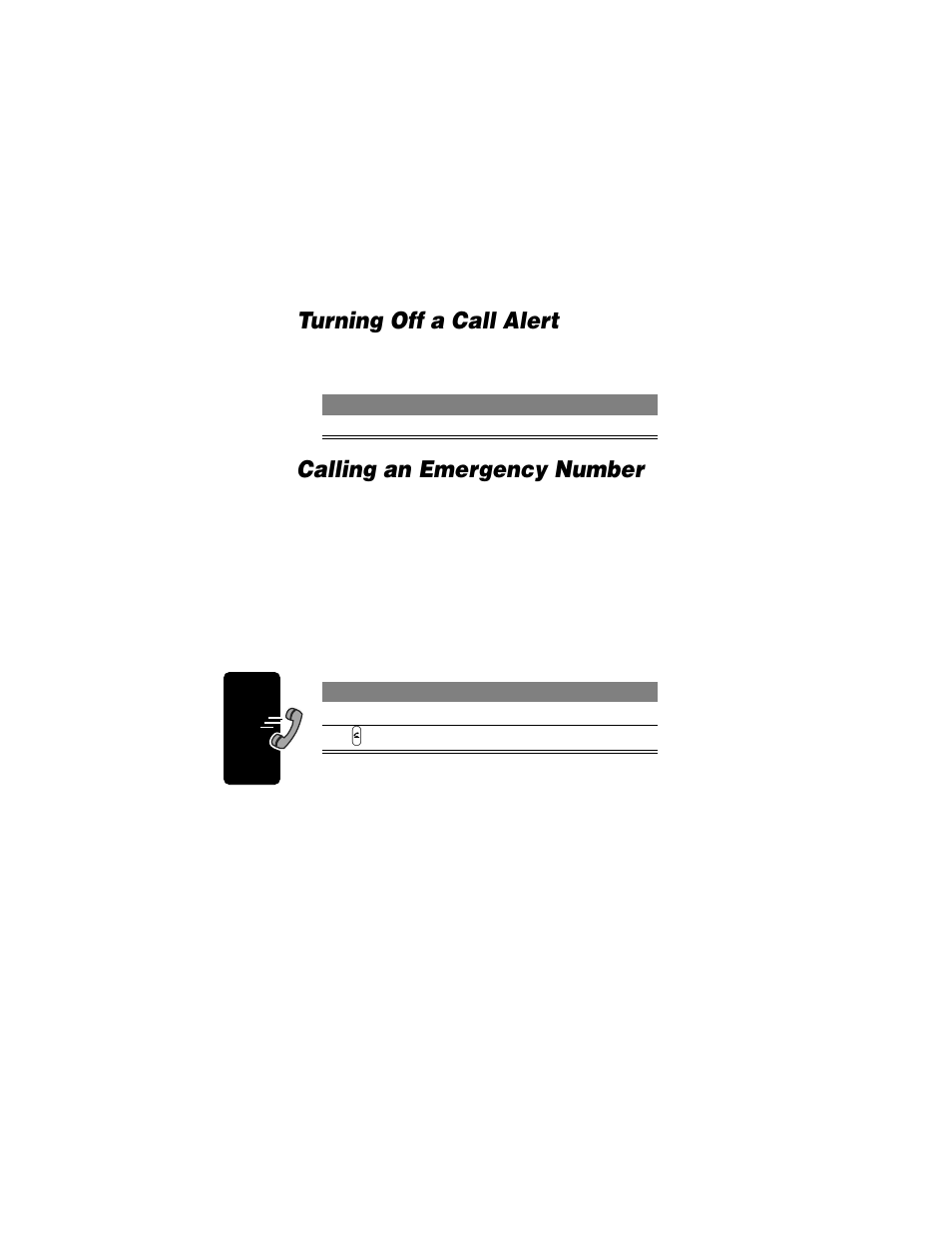 Turning off a call alert, Calling an emergency number | Motorola T720i User Manual | Page 56 / 112