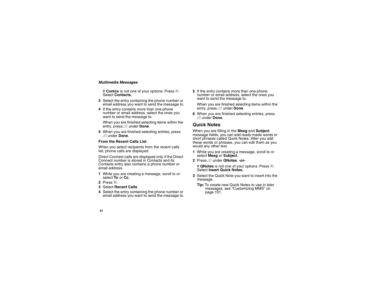 Motorola i560 User Manual | Page 100 / 209