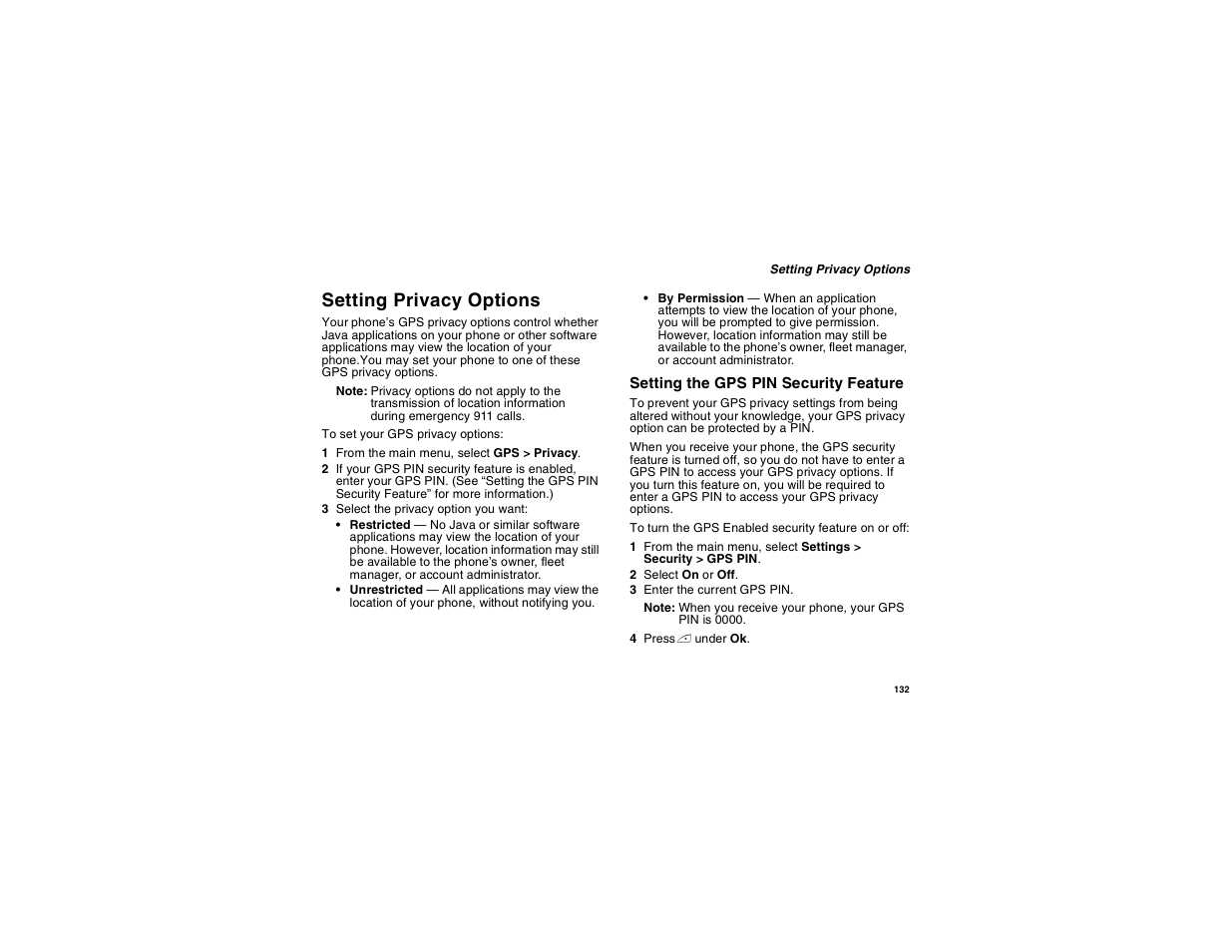 Setting privacy options | Motorola i560 User Manual | Page 141 / 209