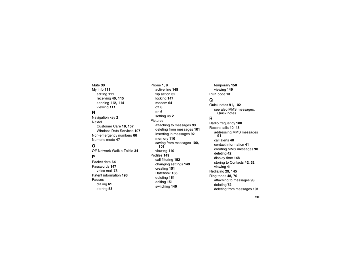 Motorola i560 User Manual | Page 207 / 209