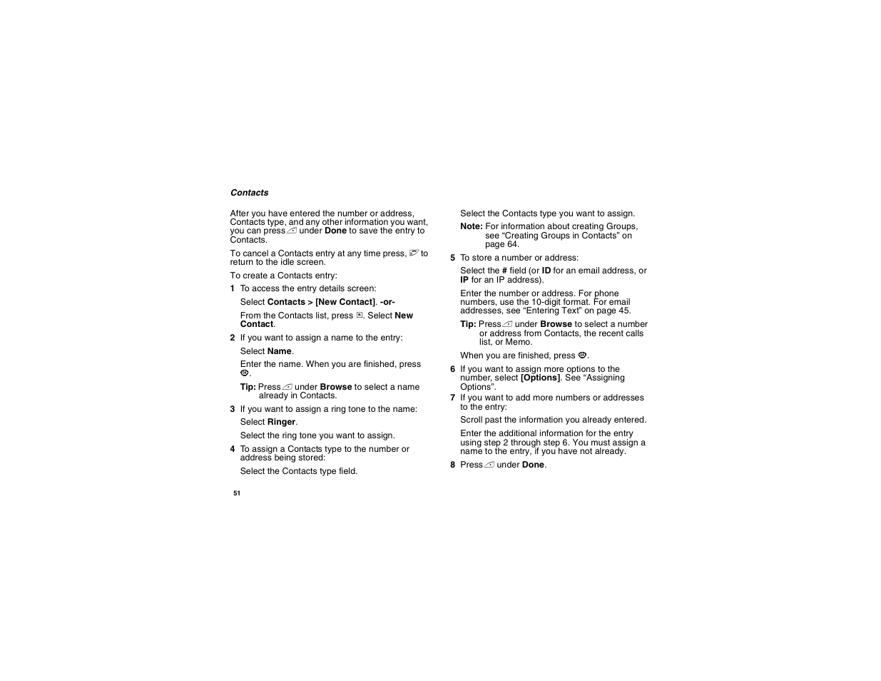 Motorola i560 User Manual | Page 60 / 209