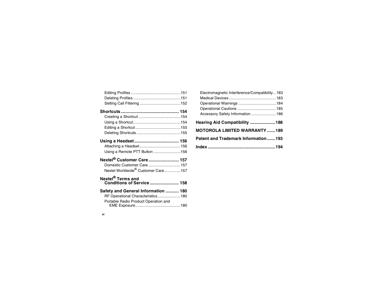 Motorola i560 User Manual | Page 8 / 209