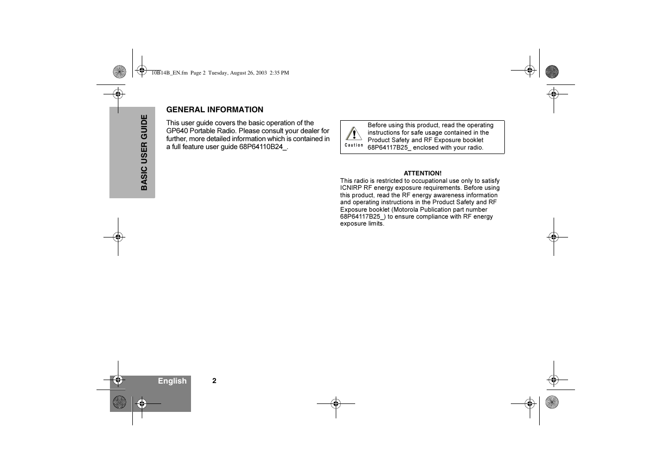 Motorola GP640 User Manual | Page 4 / 14