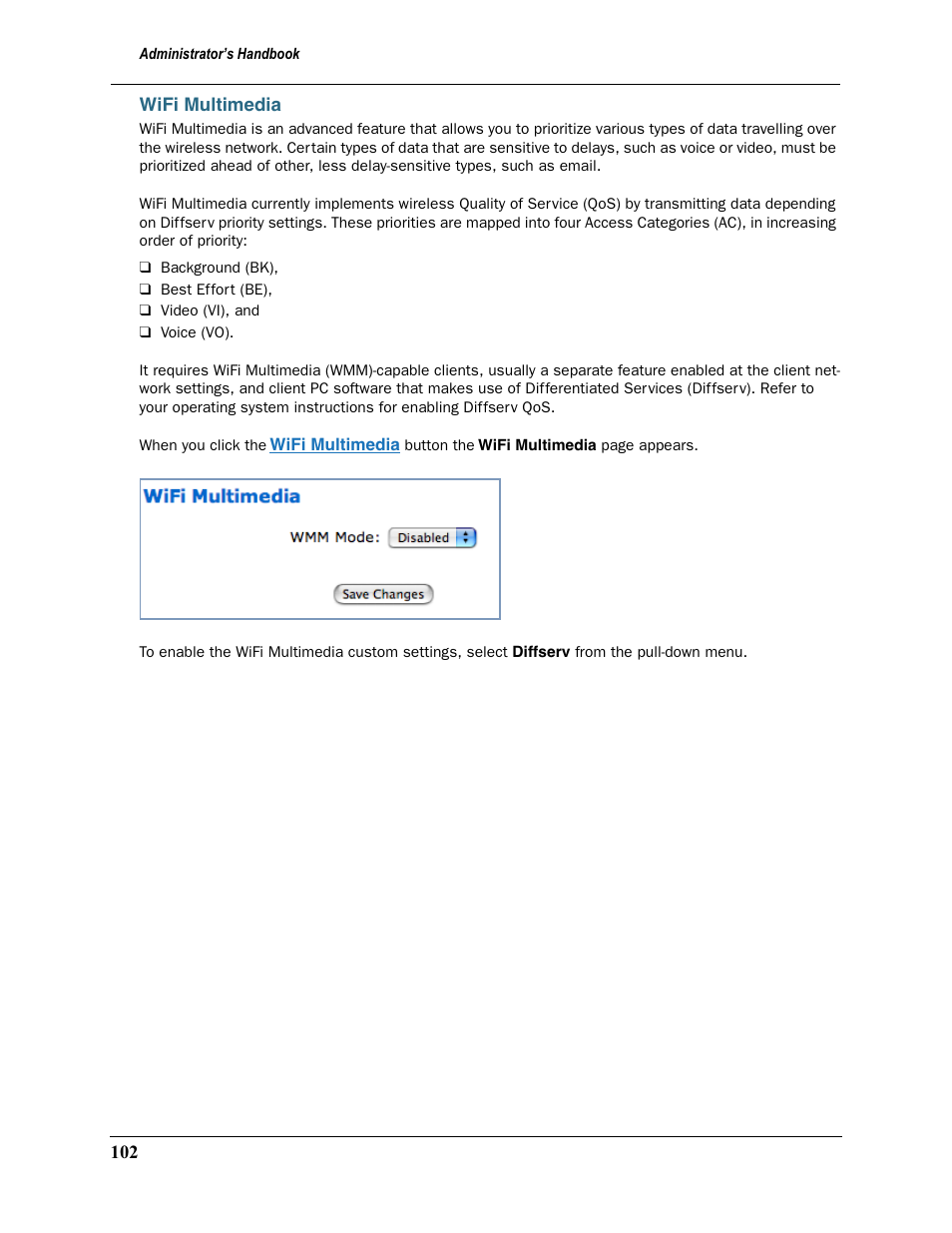 Wifi multimedia | Motorola 2200 User Manual | Page 102 / 262