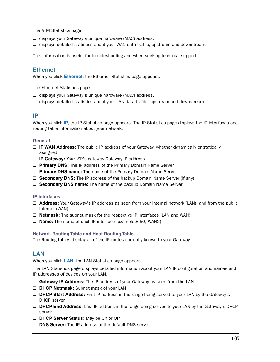 Ethernet, Ethernet ip lan | Motorola 2200 User Manual | Page 107 / 262