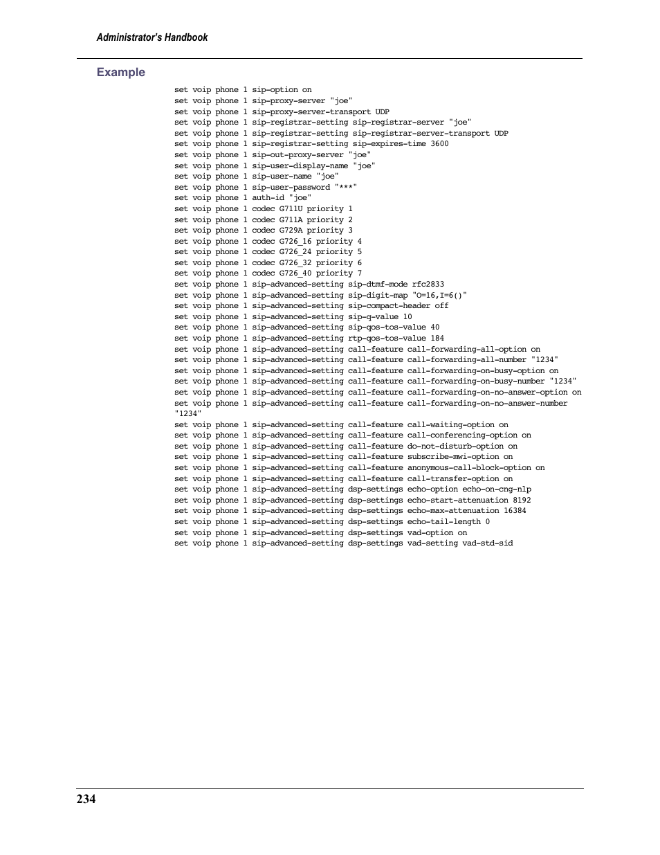 Example | Motorola 2200 User Manual | Page 234 / 262