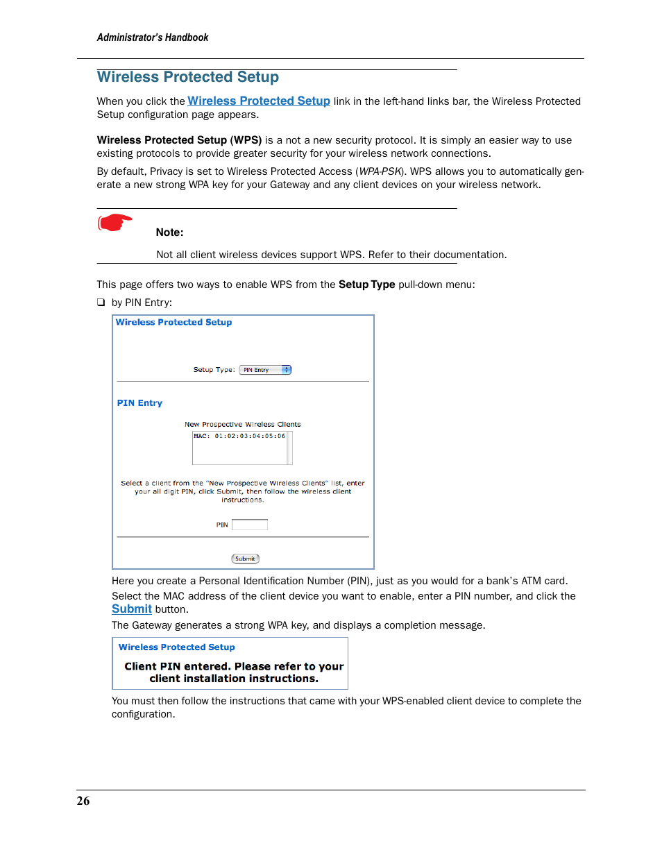 Wireless protected setup | Motorola 2200 User Manual | Page 26 / 262