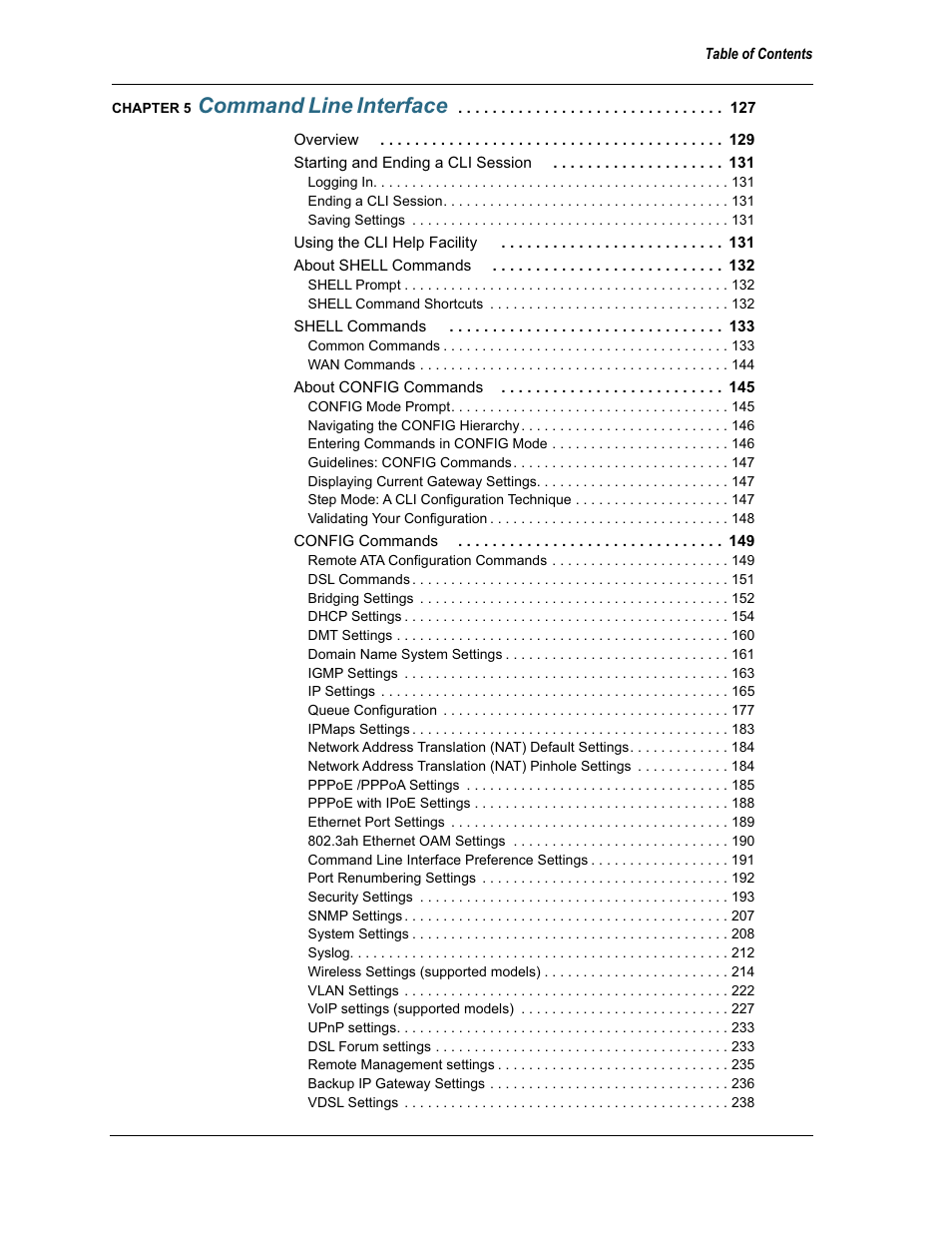 Command line interface | Motorola 2200 User Manual | Page 5 / 262