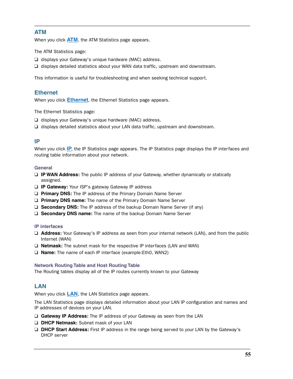 Ethernet, Atm ethernet ip lan | Motorola 2200 User Manual | Page 55 / 262