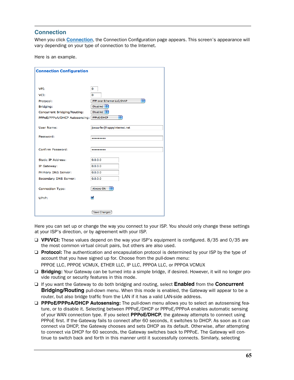 Connection | Motorola 2200 User Manual | Page 65 / 262