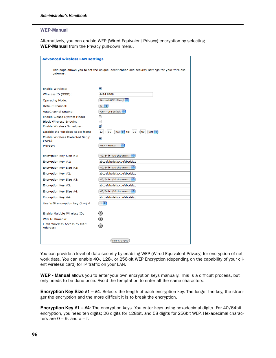 Wep-manual | Motorola 2200 User Manual | Page 96 / 262