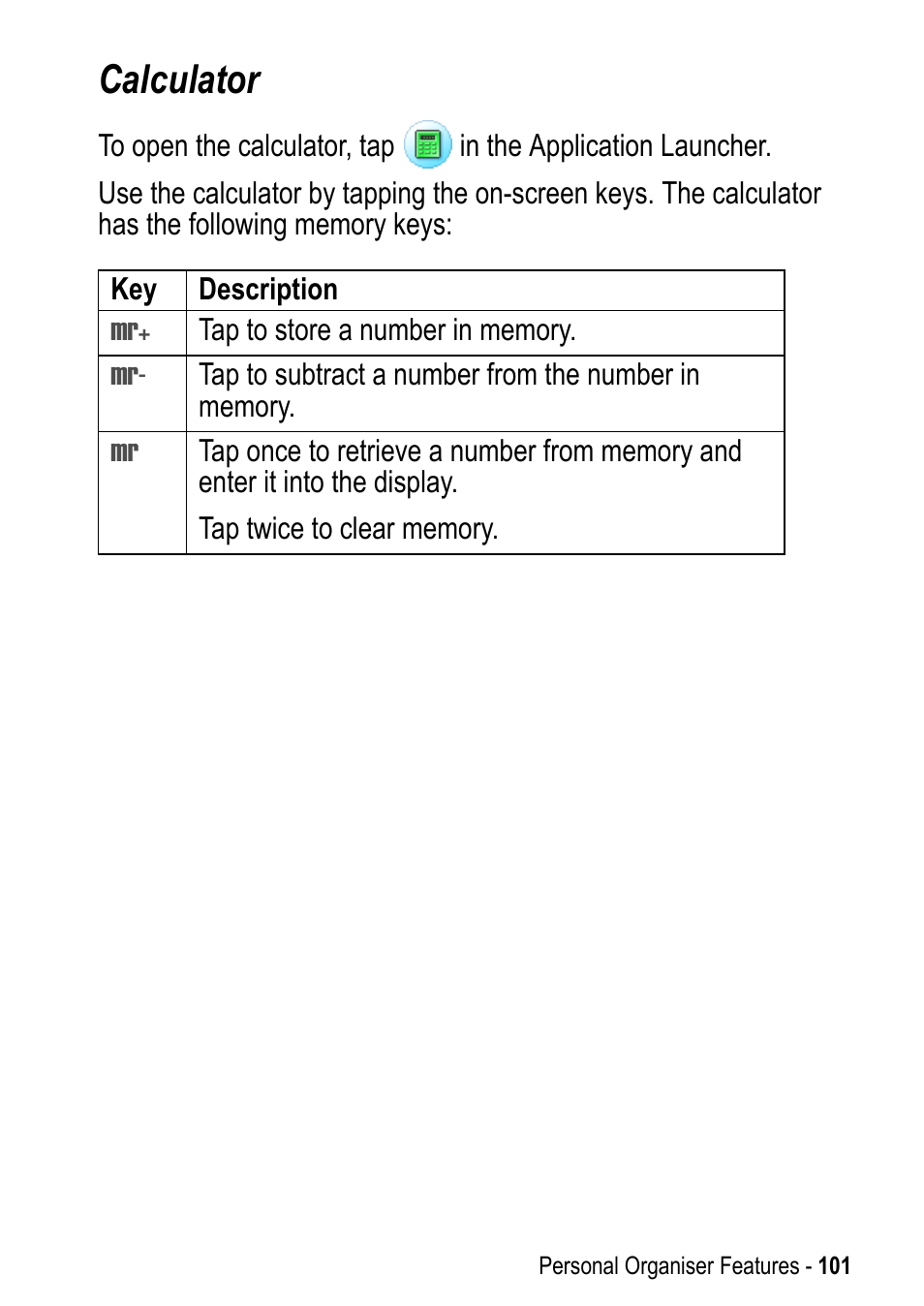 Calculator | Motorola A925 User Manual | Page 101 / 146