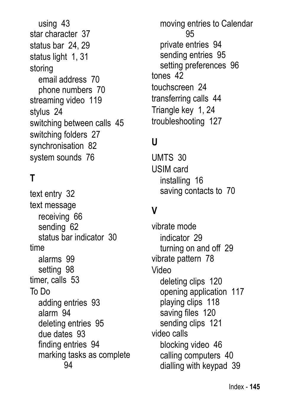 Motorola A925 User Manual | Page 145 / 146