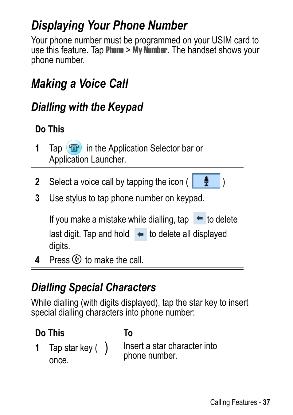 Displaying your phone number, Making a voice call, Displaying your phone number making a voice call | Motorola A925 User Manual | Page 37 / 146