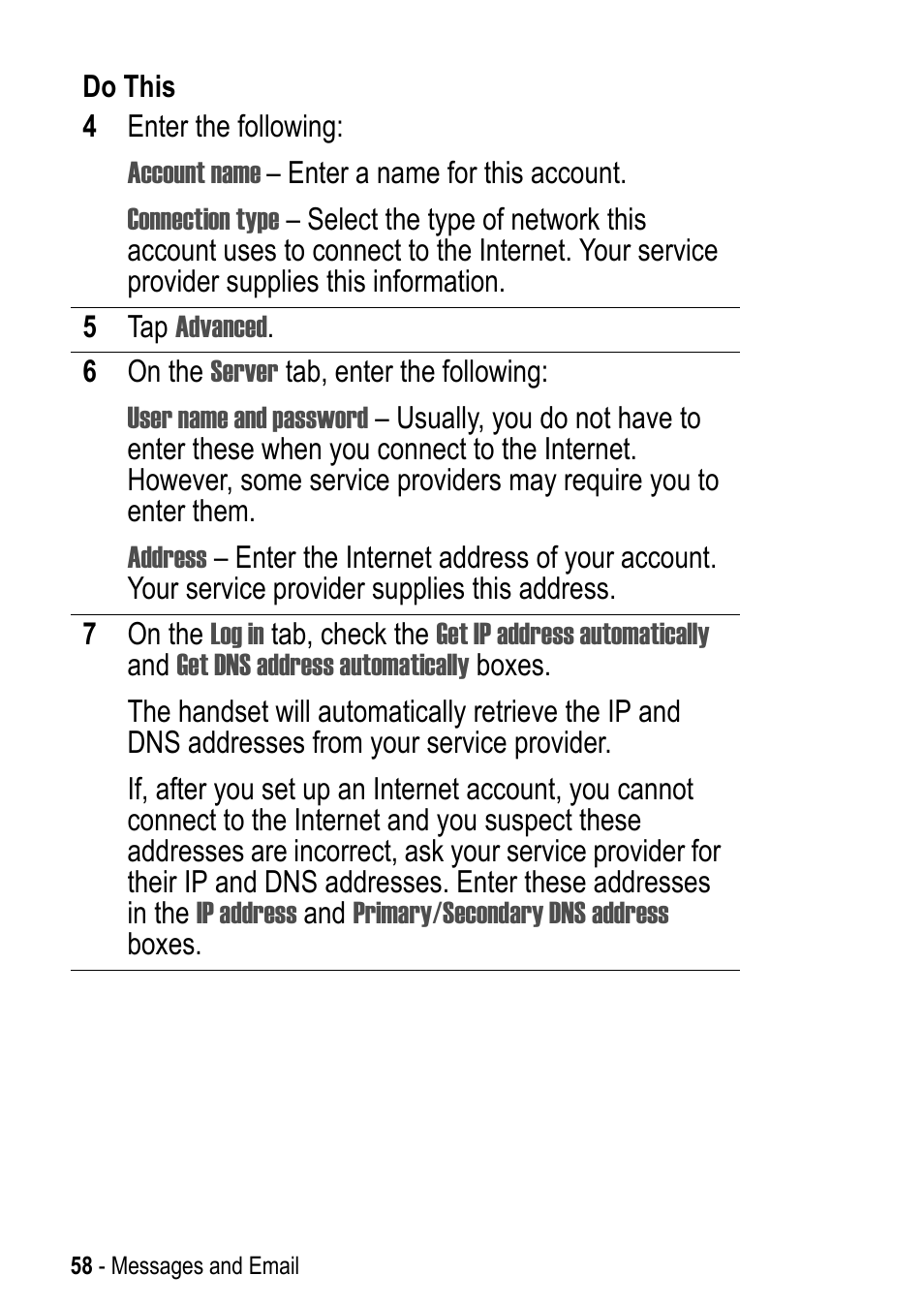 Motorola A925 User Manual | Page 58 / 146