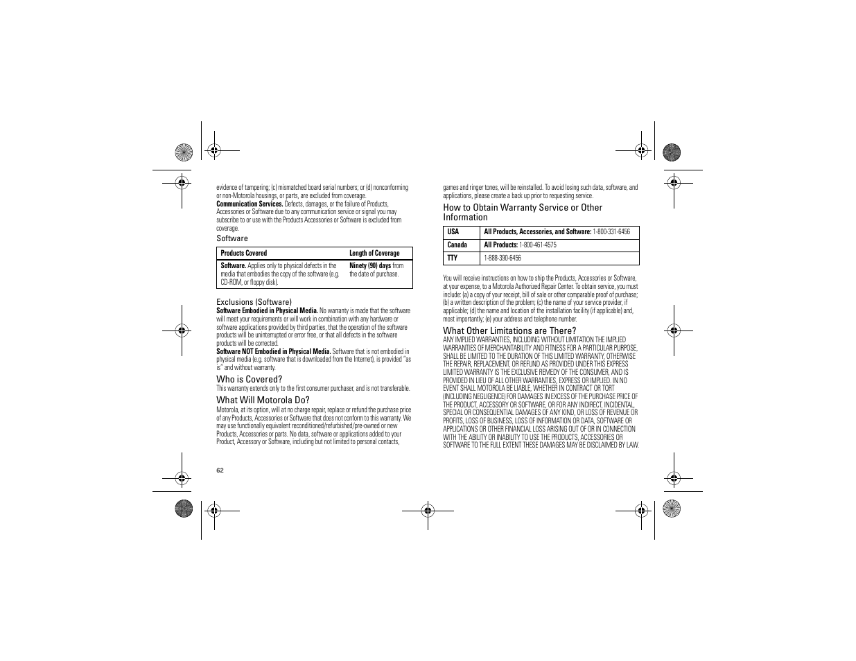 Motorola 68000202880-A User Manual | Page 64 / 68