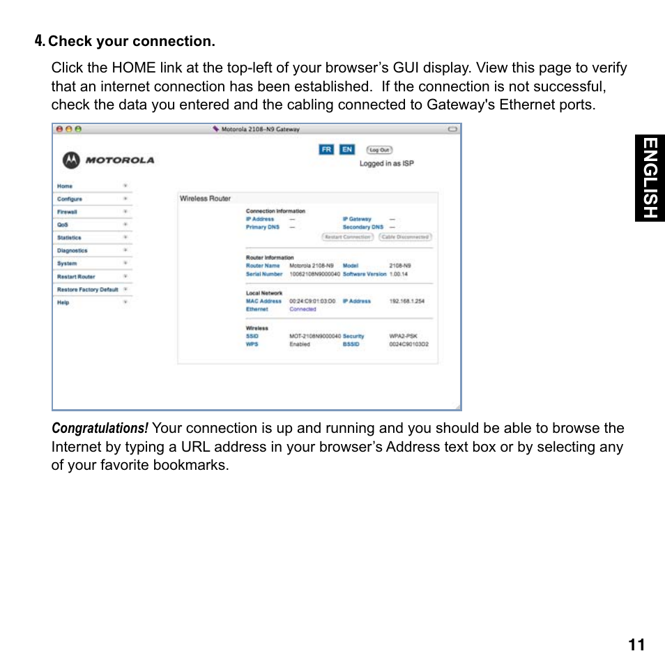 English | Motorola Netopia Gigabit Gateway 2108-D9/N9 User Manual | Page 11 / 18