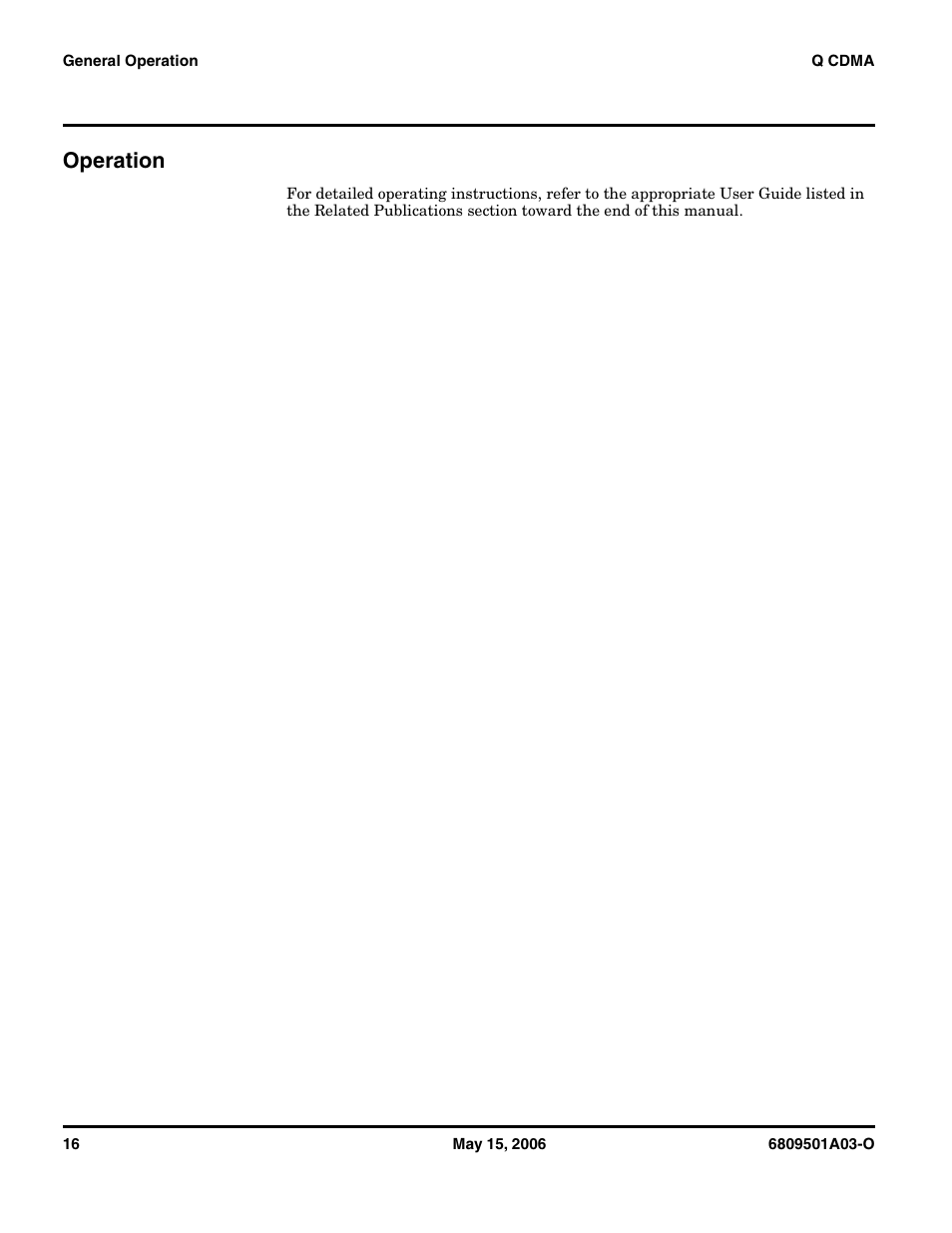 Operation | Motorola CDMA 800/1900 MHz User Manual | Page 16 / 48