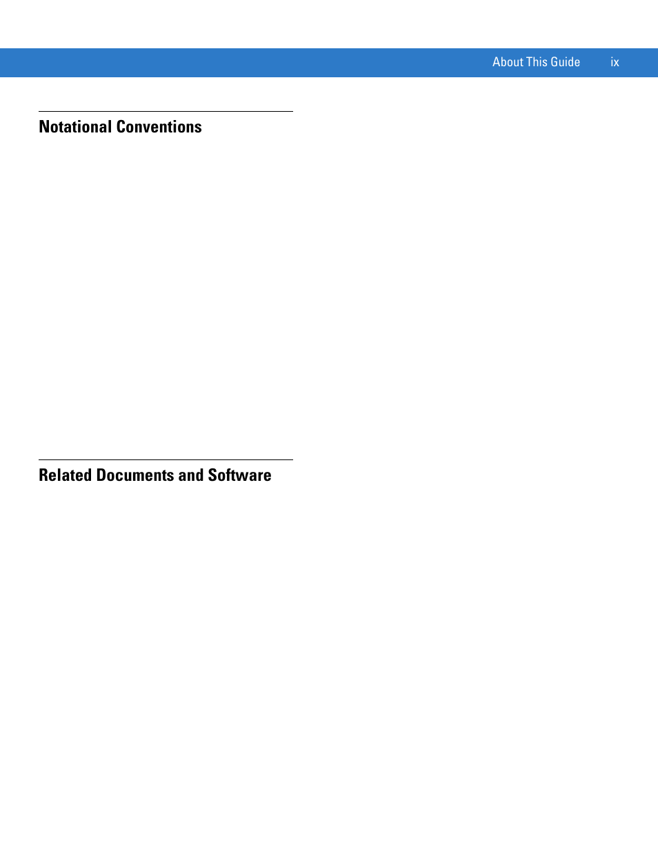 Notational conventions, Related documents and software | Motorola MC1000 User Manual | Page 11 / 70