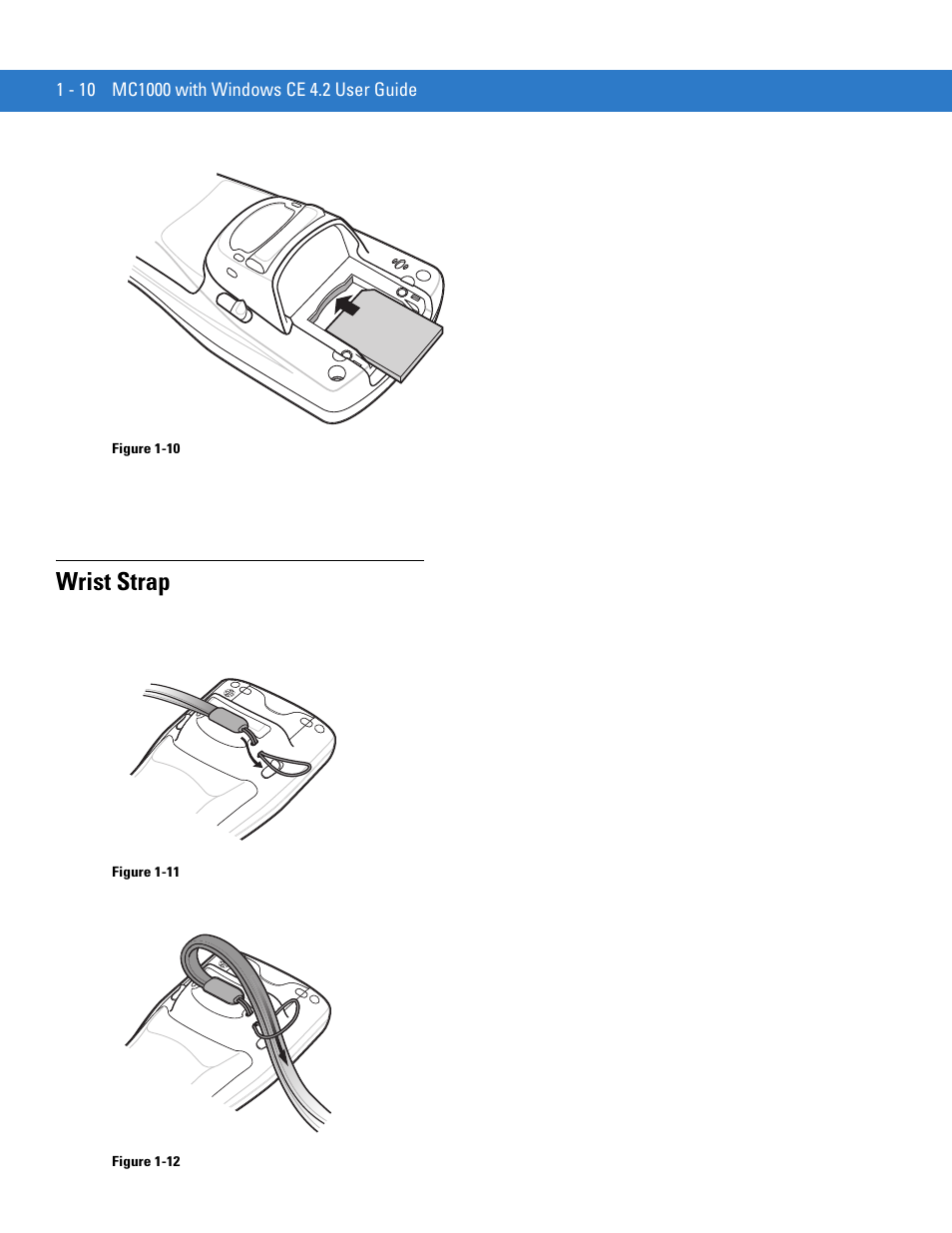 Wrist strap, Wrist strap -10 | Motorola MC1000 User Manual | Page 22 / 70