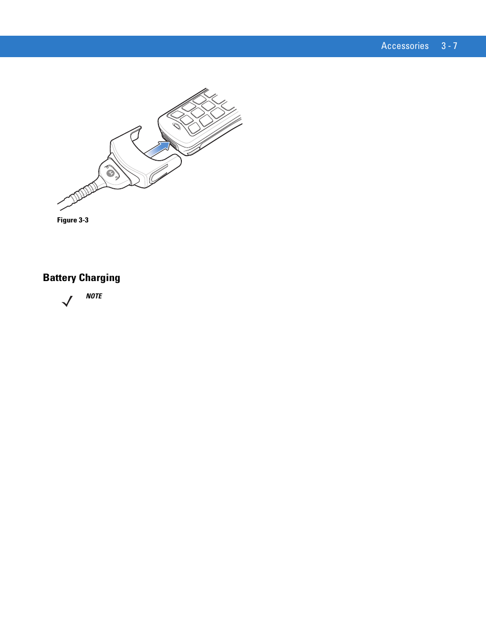 Battery charging, Battery charging -7 | Motorola MC1000 User Manual | Page 45 / 70