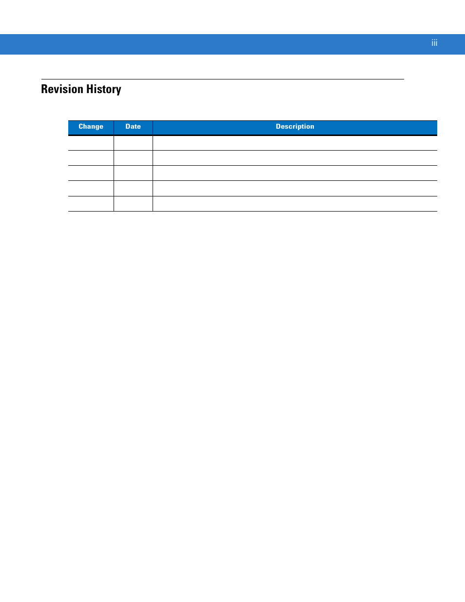 Revision history | Motorola MC1000 User Manual | Page 5 / 70