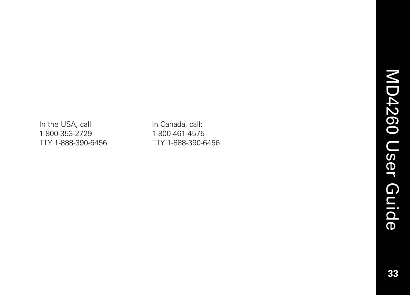 Md4260 user guide | Motorola MD4260 User Manual | Page 46 / 48