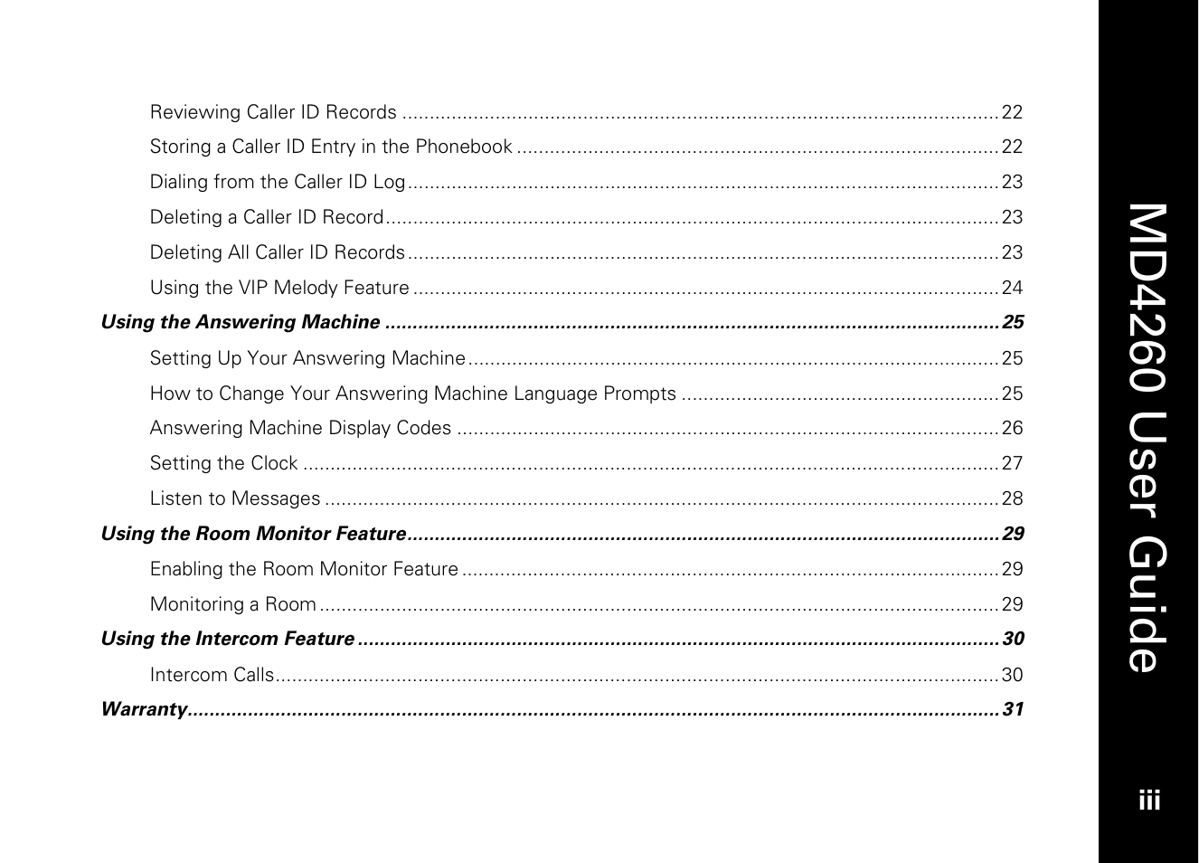 Md4260 user guide | Motorola MD4260 User Manual | Page 6 / 48