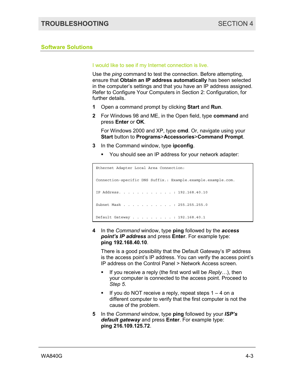 Software solutions | Motorola WA840G User Manual | Page 61 / 77