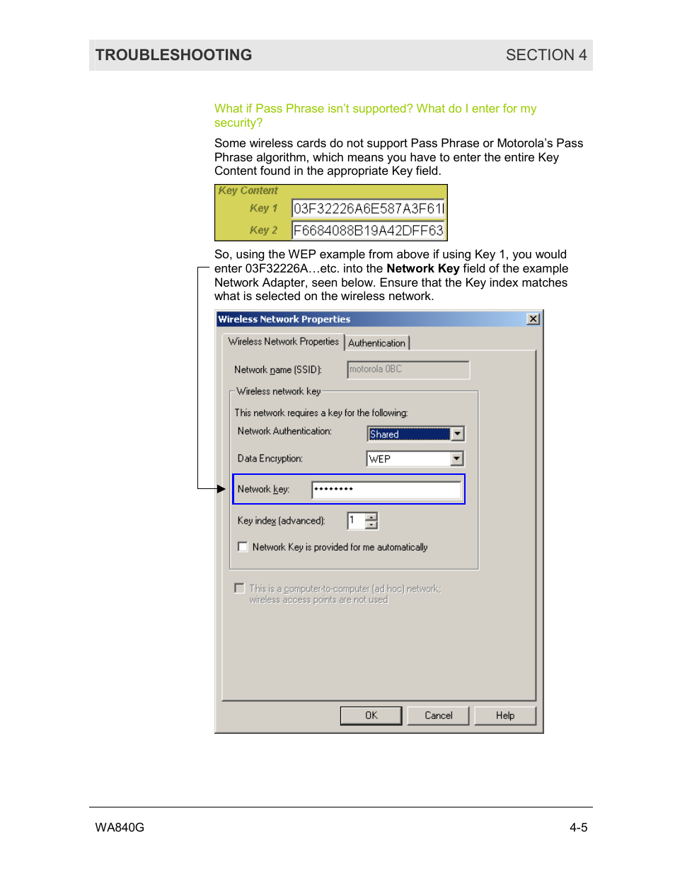 Motorola WA840G User Manual | Page 63 / 77