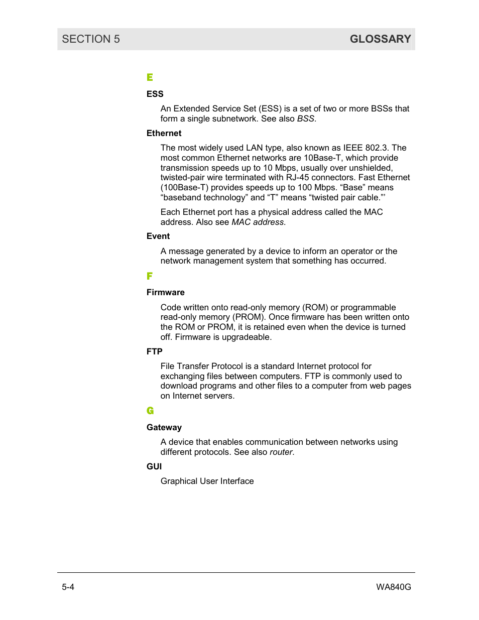 Motorola WA840G User Manual | Page 68 / 77