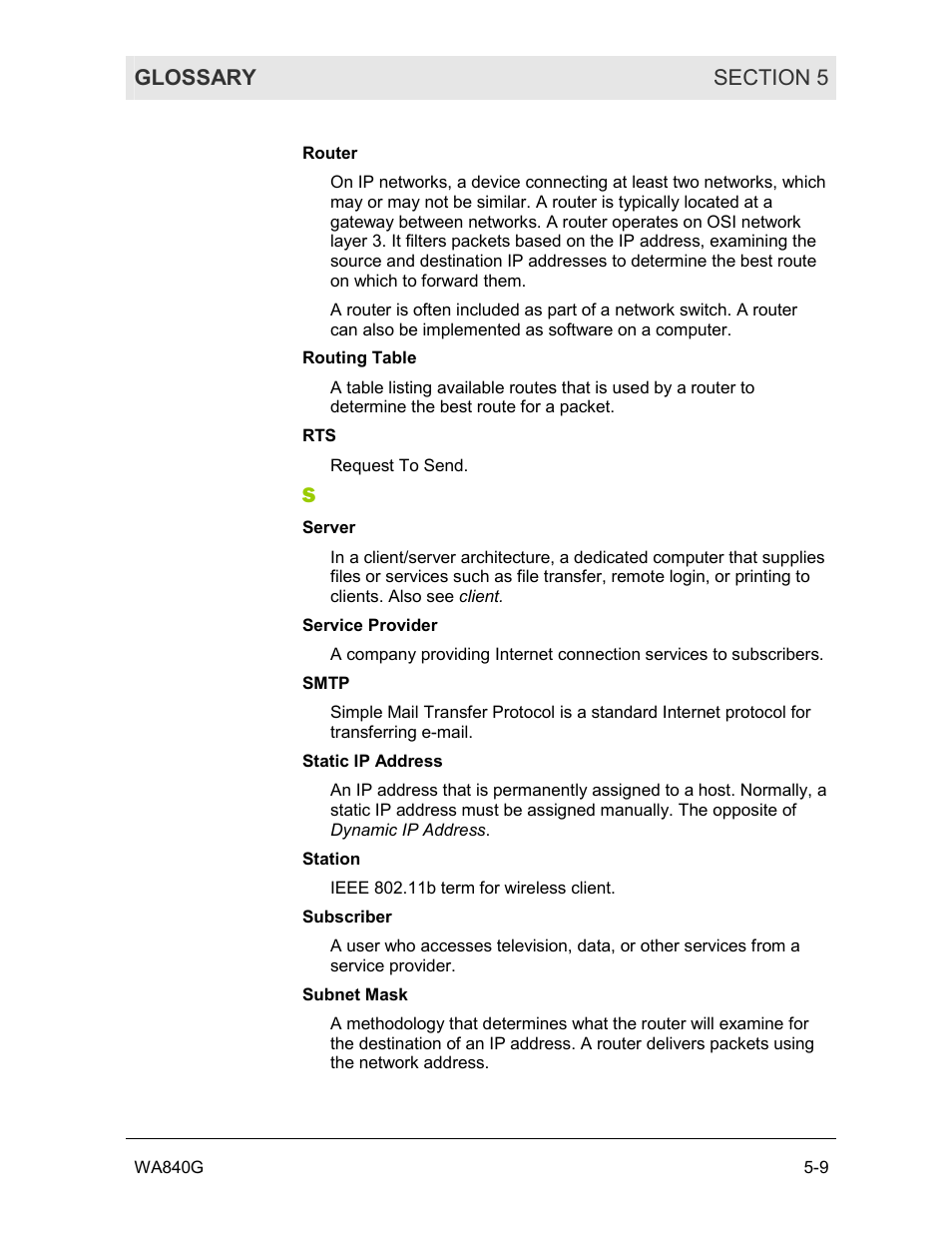 Motorola WA840G User Manual | Page 73 / 77