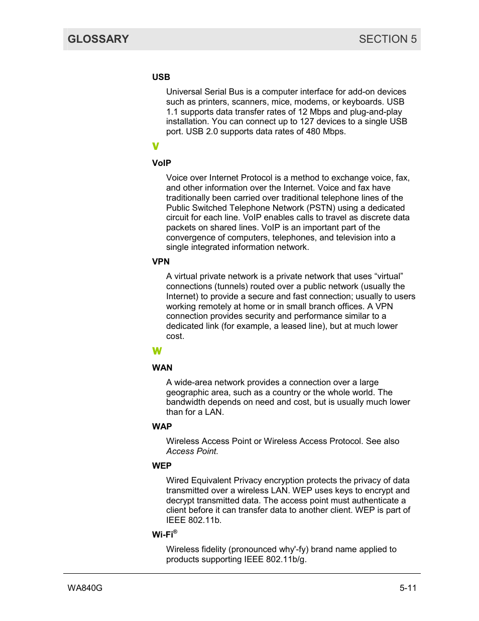 Motorola WA840G User Manual | Page 75 / 77