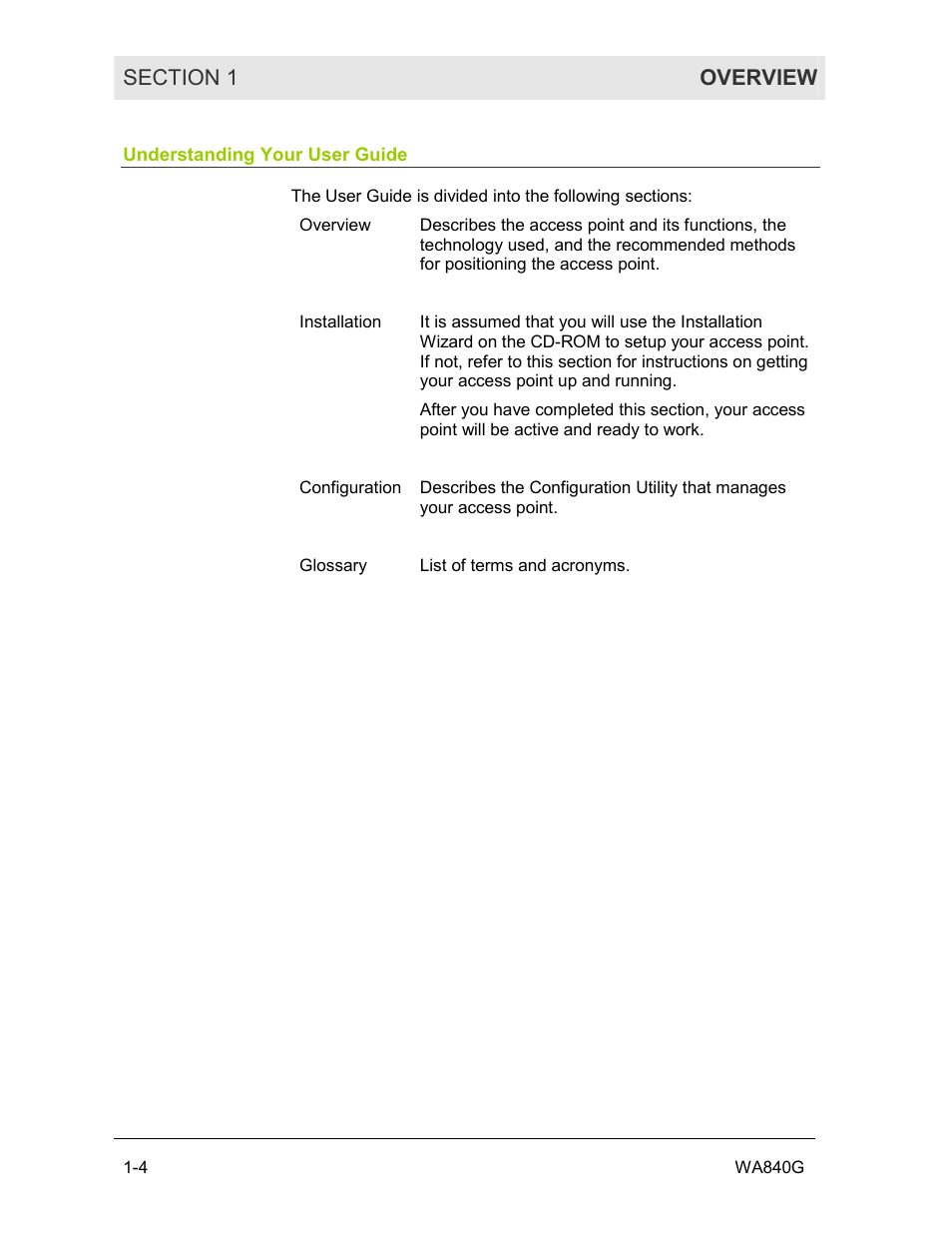Understanding your user guide | Motorola WA840G User Manual | Page 9 / 77