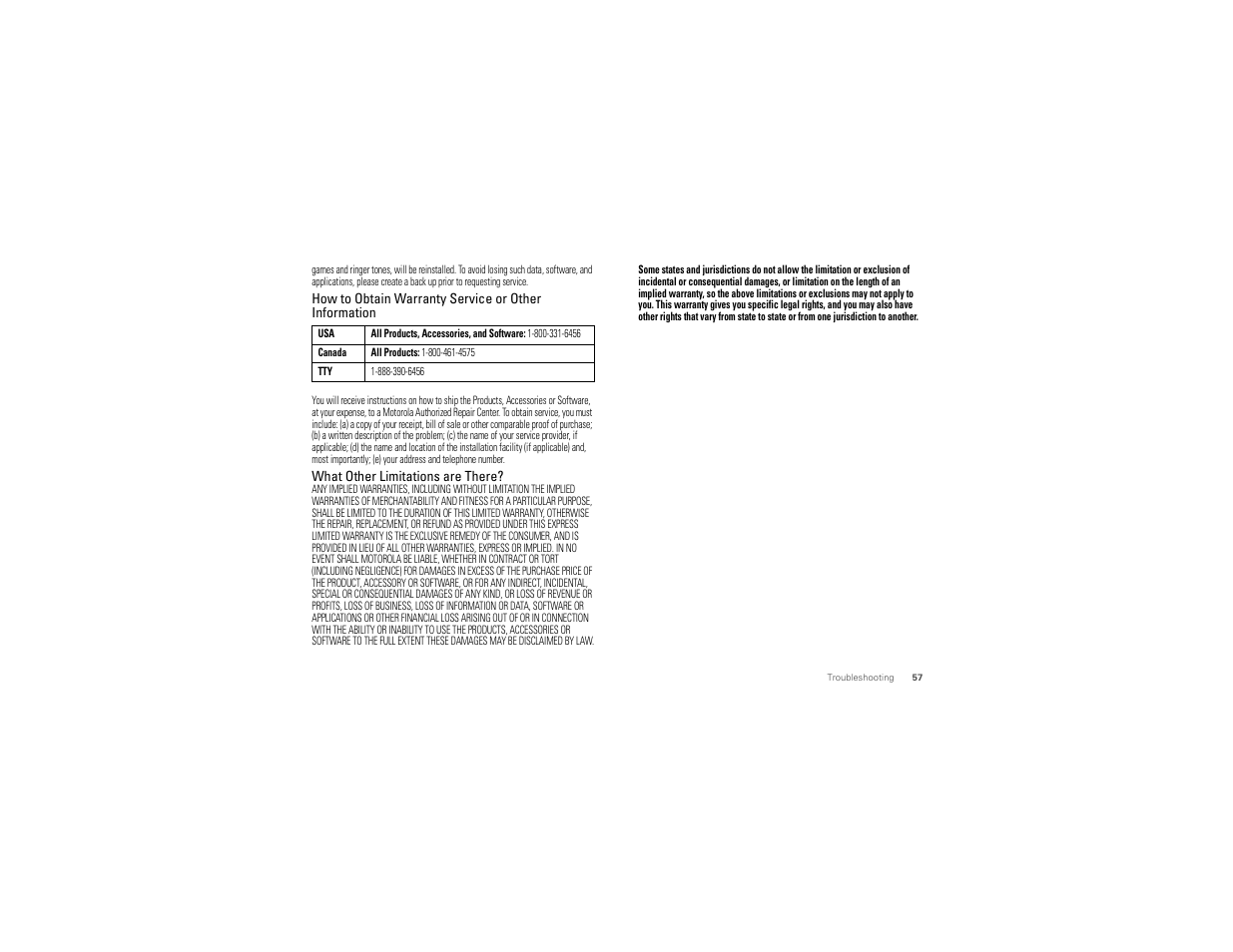 Motorola CHARM MB502 User Manual | Page 59 / 62