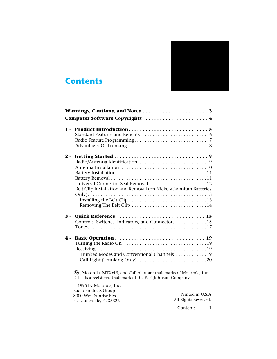 Motorola H01UCC6DU3AN User Manual | Page 2 / 49