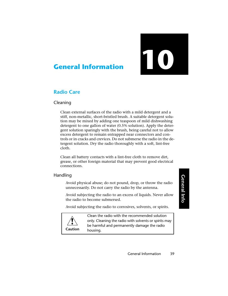 General information | Motorola H01UCC6DU3AN User Manual | Page 40 / 49