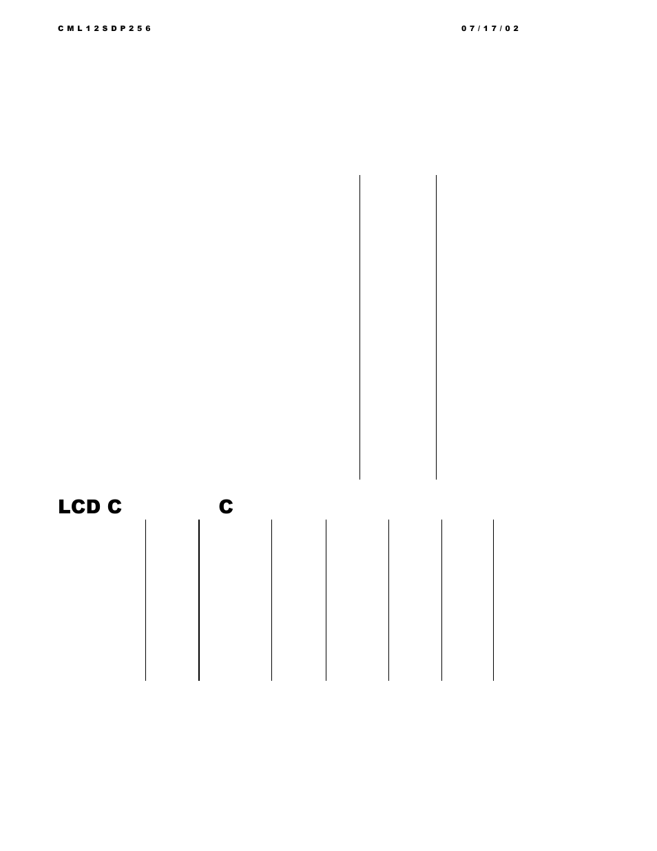 Table 1. lcd command and character codes, Lcd character codes | Motorola CML12S-DP256 User Manual | Page 23 / 24