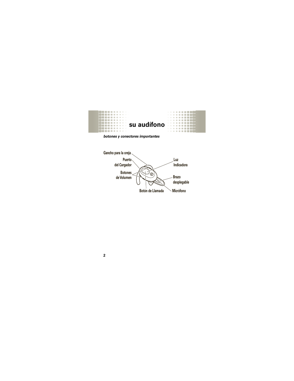 Su audífono | Motorola H720 User Manual | Page 33 / 100