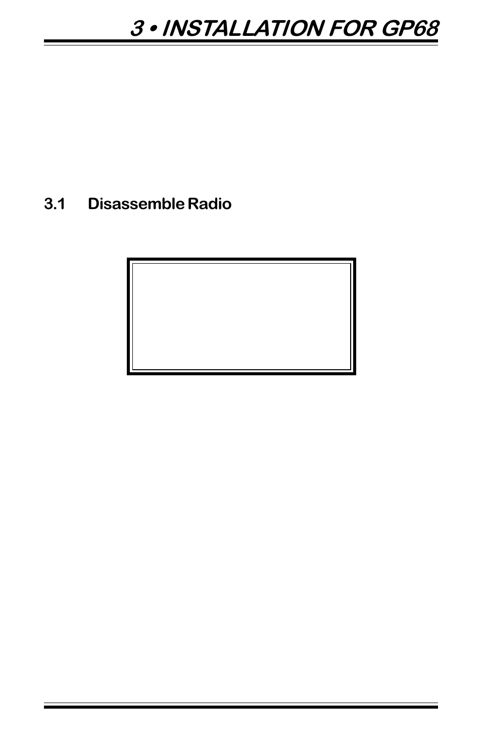 3  installation for gp68 | Motorola GP68 User Manual | Page 23 / 44